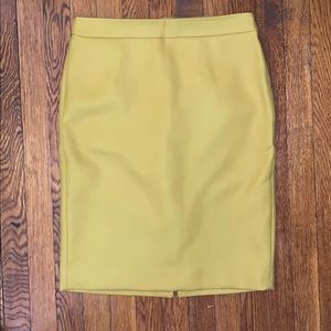 J. Crew No. 2 Pencil Skirt, golden yellow